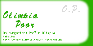 olimpia poor business card